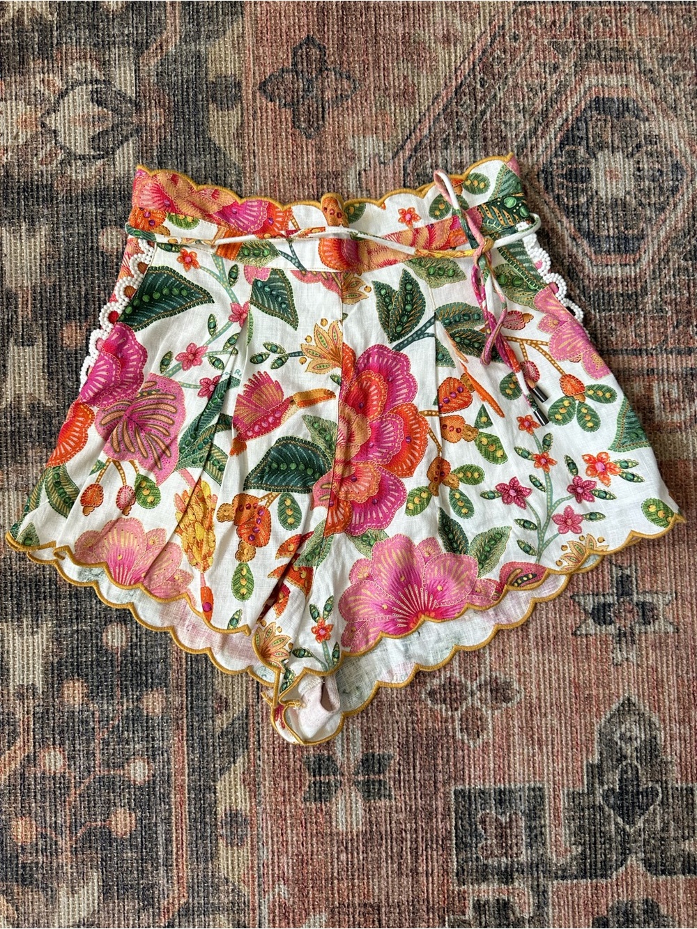 FARM Rio Macaw Bloom Linen Shorts - Picture 2 of 6